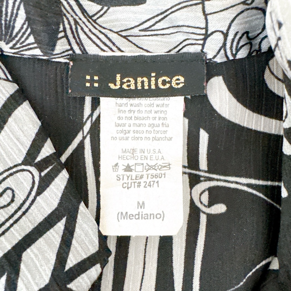 Black/Silver floral pattern top - Picture 15 of 15